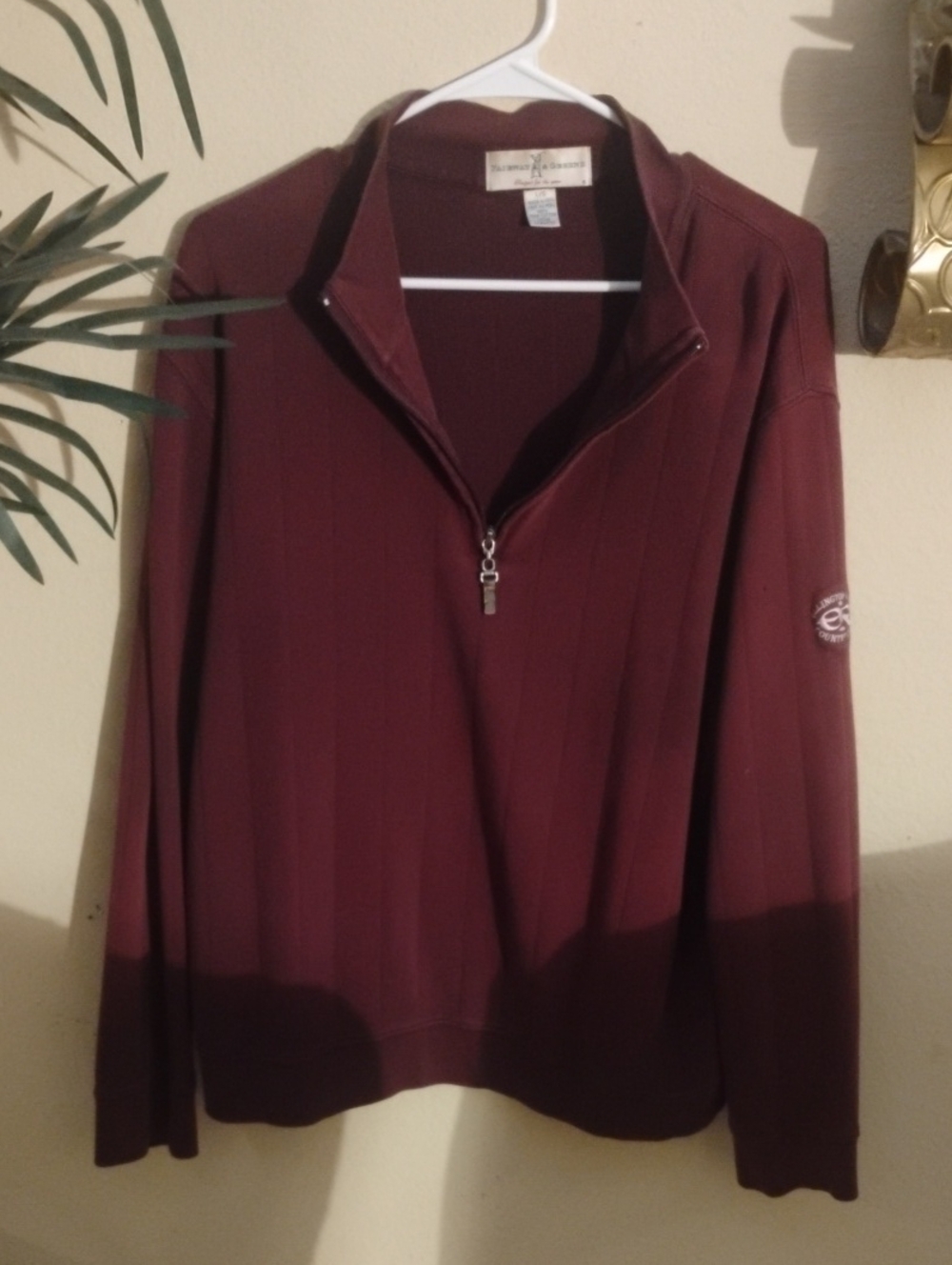 Fairway & Greene Men's Quarter-Zip Sweater - Burgundy